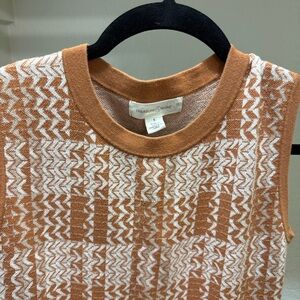 Treasure & Bond Tan and White Mini Dress